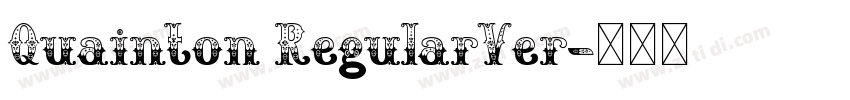 Quainton RegularVer字体转换